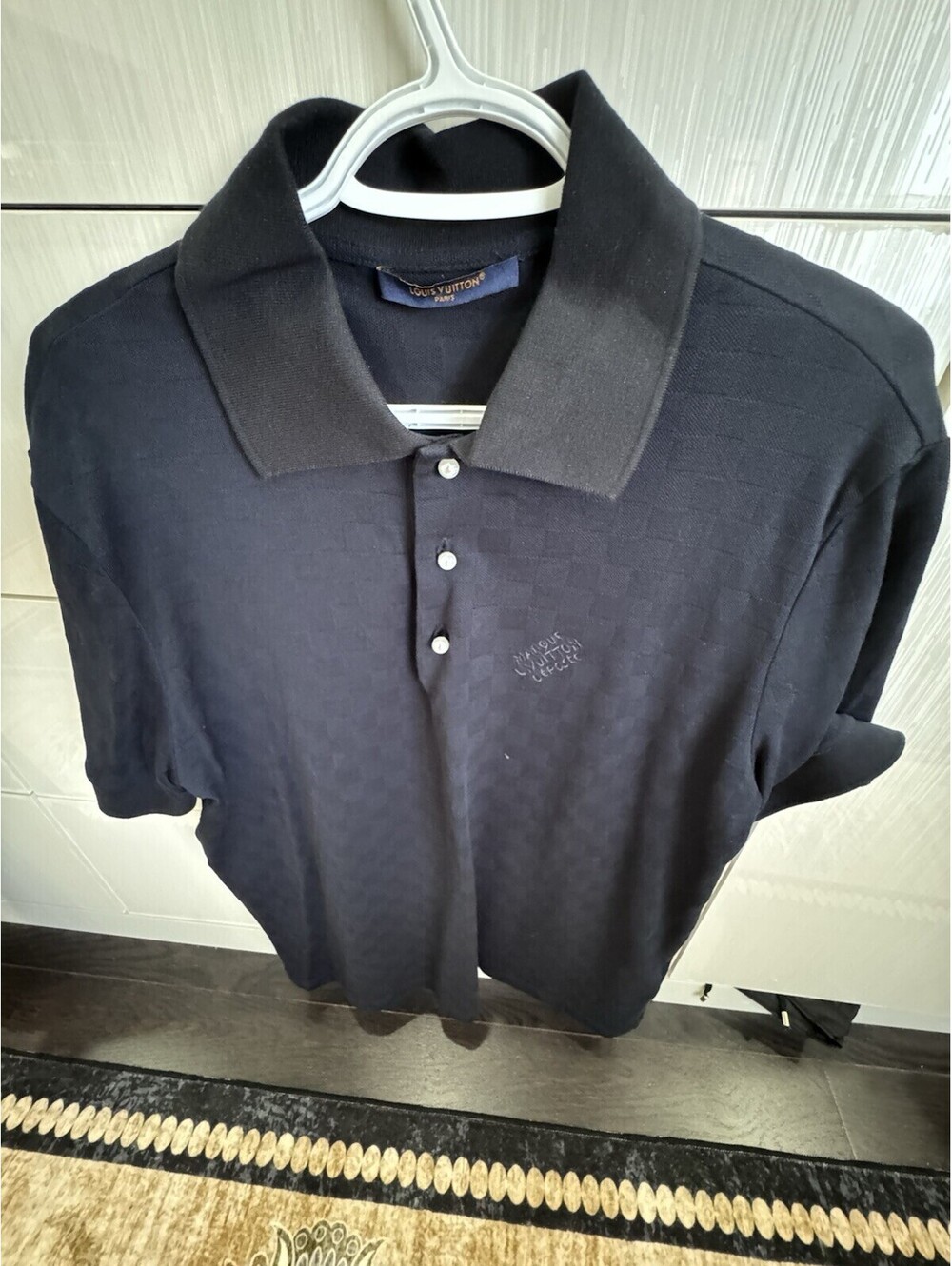 Louis Vuitton Black Polo Shirt size large
